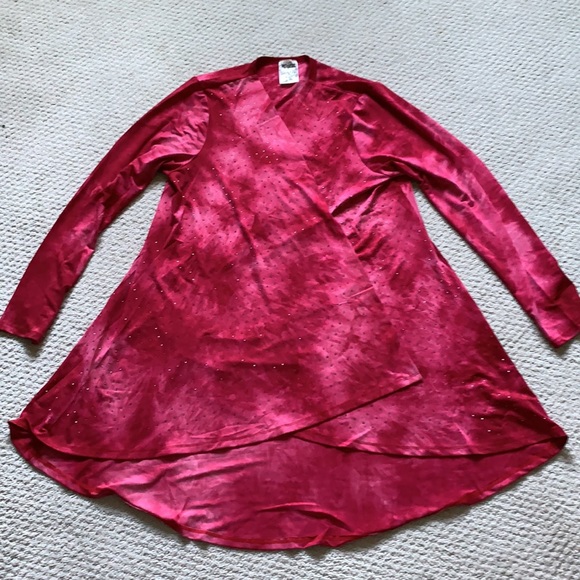 NEW Vocal dark pink tie dye studded cardigan 1X - Picture 12 of 16
